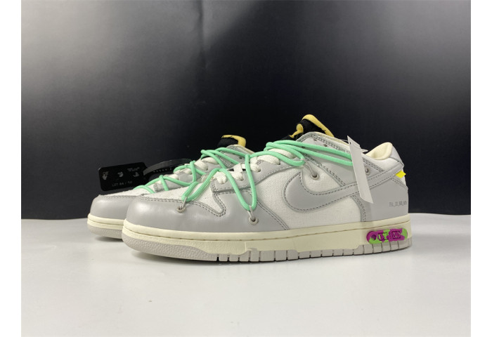 OFF-WHITE X NIKE SB DUNK LOW 04 OF 50 OW WHITE GREY GREEN DM1602-114