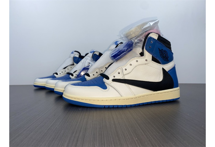 Air Jordan 1 Travis Scott Blank Black Barb True Cap Leather DH3227-105