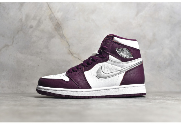 Air Jordan 1 High OG “Bordeaux” Bordeaux/White-Metallic Silver 555088-611