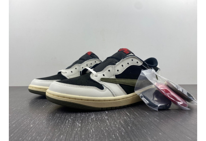 TRAVIS SCOTT X AIR JORDAN AIR JORDAN 1 RETRO LOW OG OLIVE DZ4137-106