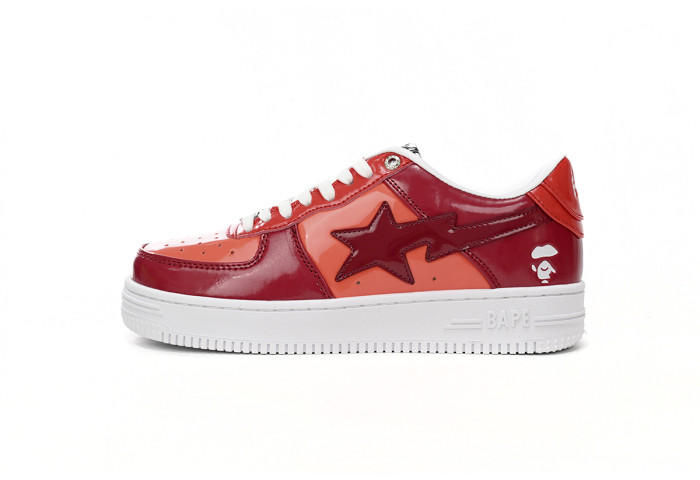 a bathing ape bape sta low white dark red mirror surF**e 1h20191046