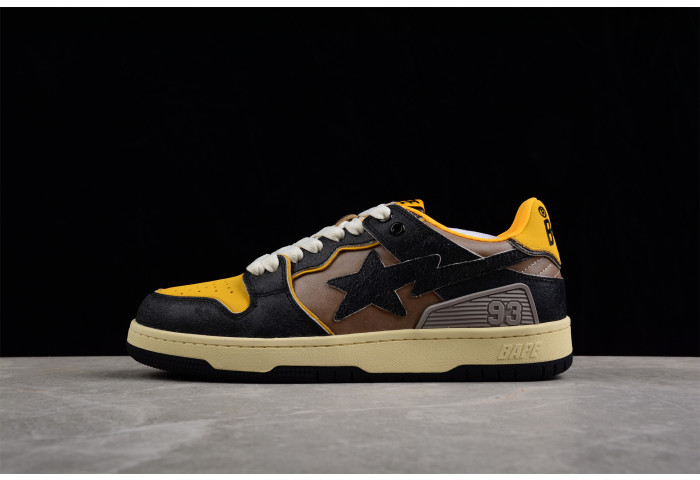 A Bathing Ape Sk8 Sta Vintage Black Yellow BA1I20-291-021