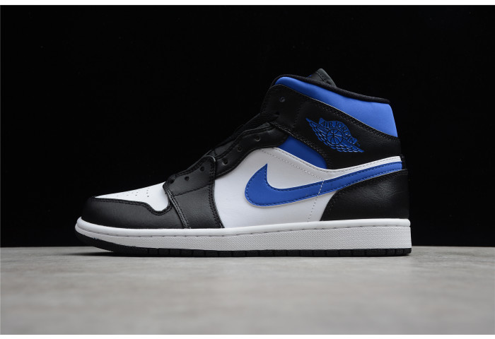 Jordan 1 Mid White Black Royal 554724-140