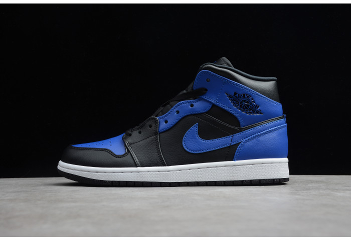 Jordan 1 Mid Hyper Royal Tumbled Leather 554724-077
