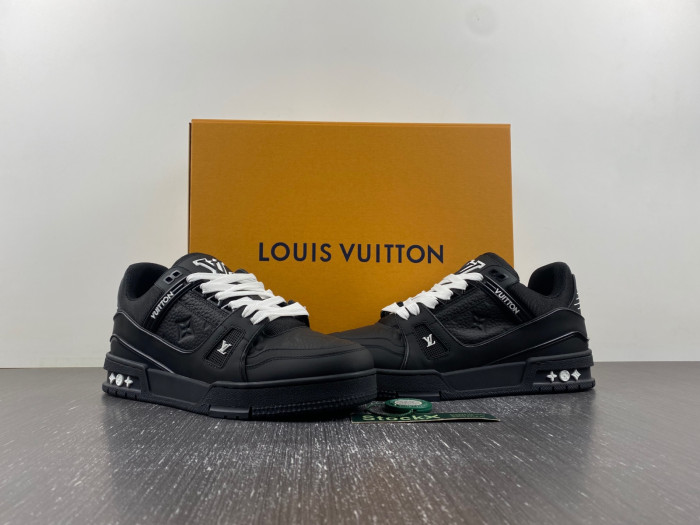 l**is V*t*n trainer all black embossing