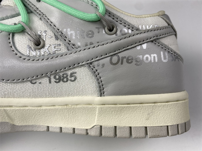 OFF-WHITE X NIKE SB DUNK LOW 04 OF 50 OW WHITE GREY GREEN DM1602-114