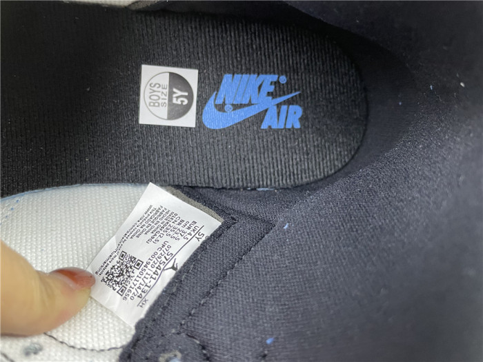 Jordan 1 Retro High White University Blue Black 555088-134