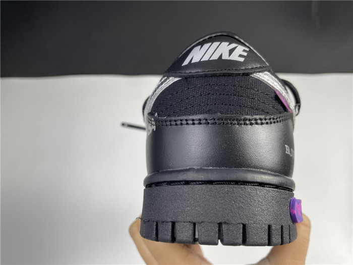 Nike Off-White x Nike Dunk Low Black, silver and purple DM1602-001