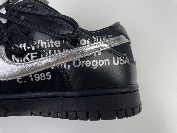 Nike Off-White x Nike Dunk Low Black, silver and purple DM1602-001