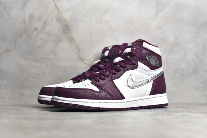 Air Jordan 1 High OG “Bordeaux” Bordeaux/White-Metallic Silver 555088-611