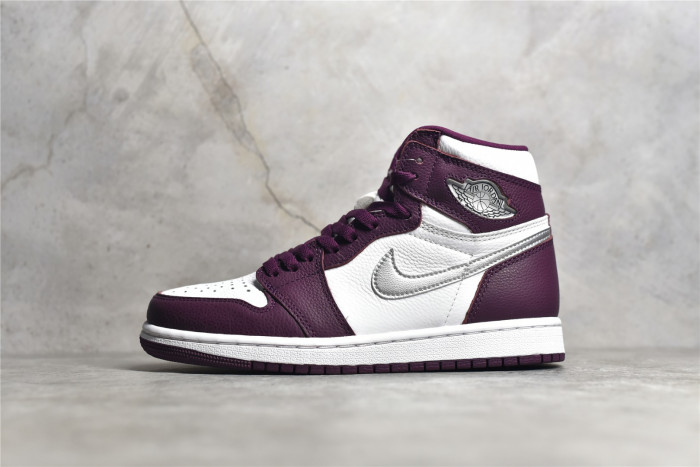 Air Jordan 1 High OG “Bordeaux” Bordeaux/White-Metallic Silver 555088-611