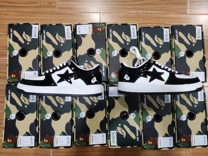 A BATHING APE BAPE STA LOW BLACK 001FWH701001_BLK_A