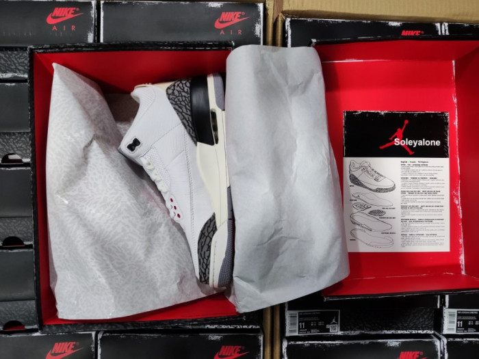 AIR JORDAN 3 WHITE CEMENT REIMAGINED SHOES DN3707-100