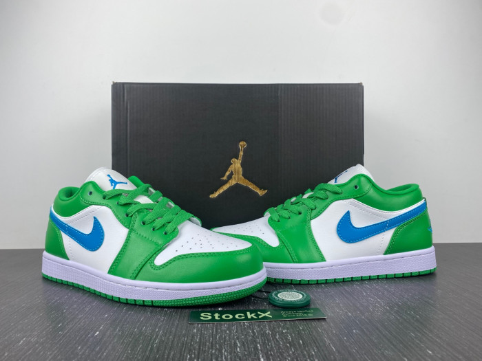 Air Jordan 1 Low White Green Blue DC0774-30418