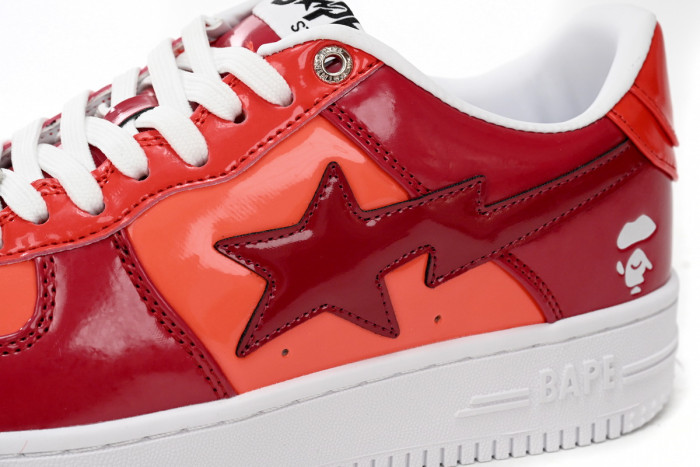 a bathing ape bape sta low white dark red mirror surF**e 1h20191046
