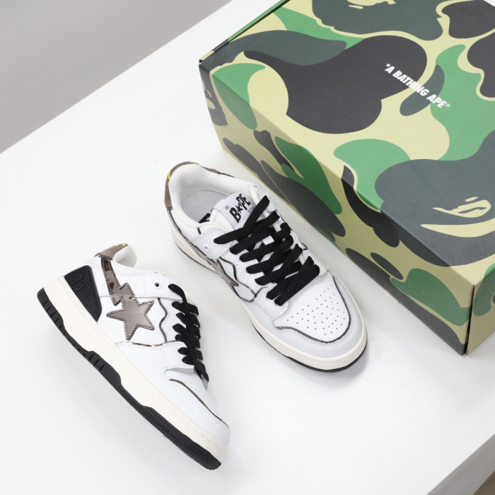 A Bathing Ape SK8 Sta White Silver BA001FWH801020_WHT_A