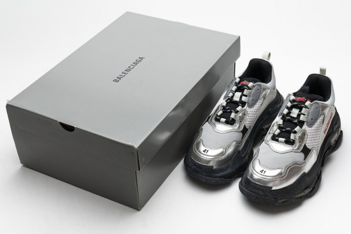 Balenciaga Triple S Black Silver 541624 W09E1 7320
