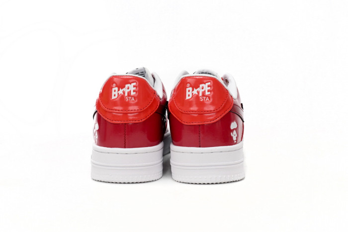 a bathing ape bape sta low white dark red mirror surF**e 1h20191046