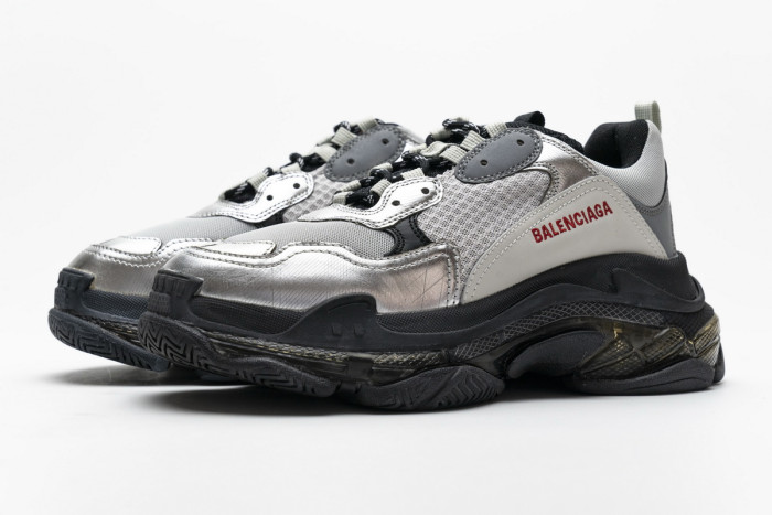 Balenciaga Triple S Black Silver 541624 W09E1 7320