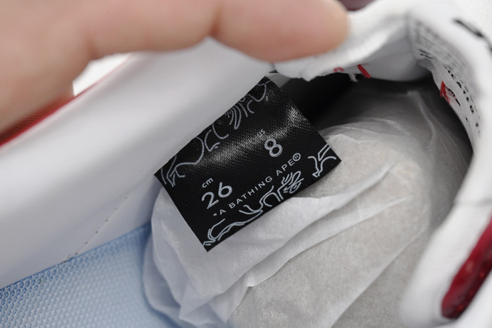 a bathing ape bape sta low white dark red mirror surF**e 1h20191046