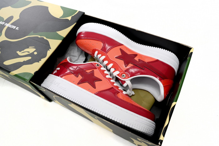 a bathing ape bape sta low white dark red mirror surF**e 1h20191046