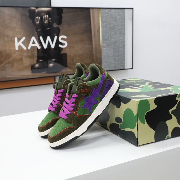 A Bathing Ape Sk8 Sta Dark Purple Green BA001FWG701029X