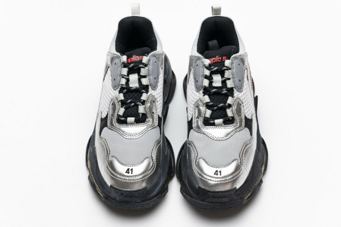 Balenciaga Triple S Black Silver 541624 W09E1 7320