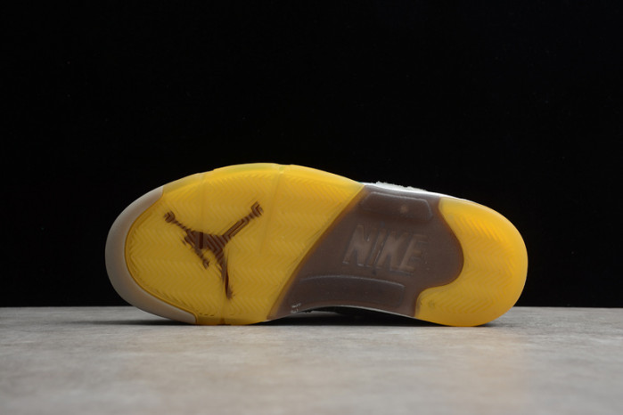 2020 OFF-WHITE X AIR JORDAN 5 GREY/GREEN-WHITE CT8480-105