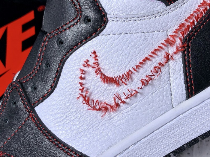 Jordan 1 Retro High Defiant White Black Gym Red CD6579-071