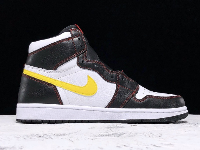 Jordan 1 Retro High Defiant White Black Gym Red CD6579-071