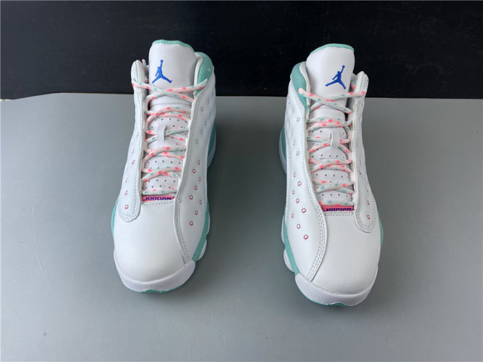 Jordan 13 Retro White Soar Green Pink (GS)  439358-100