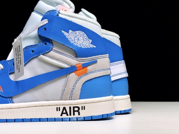 Jordan 1 Retro High Off-White University Blue “UNC”  AQ0818-148