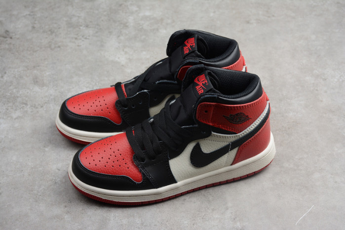 JORDAN 1 RETRO HIGH BRED TOE 555088-610(kid)
