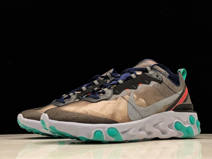 Nike React Element 87 Black Neptune Green AQ1090-005
