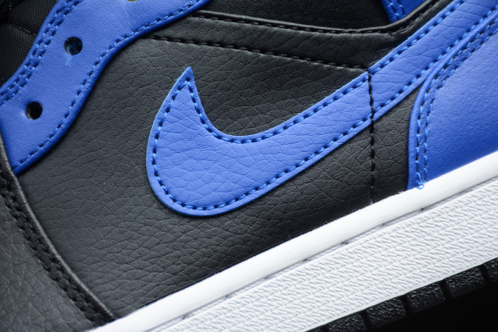 Jordan 1 Mid Hyper Royal Tumbled Leather 554724-077