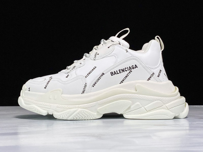Balenciaga Triple S Allover Logo White 536737 W2FA1 9010