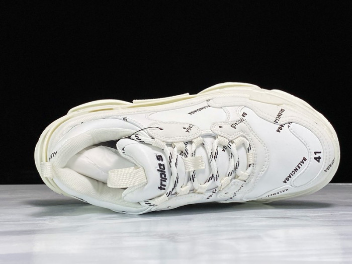 Ba*len*cia*ga triple s allover logo white 536737 w2fa1 9010