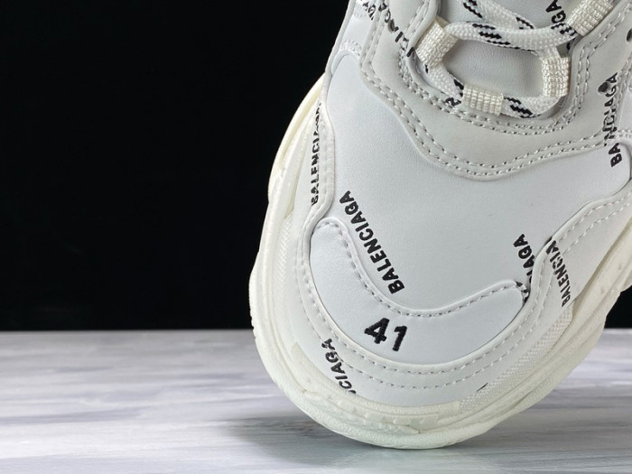 Ba*len*cia*ga triple s allover logo white 536737 w2fa1 9010